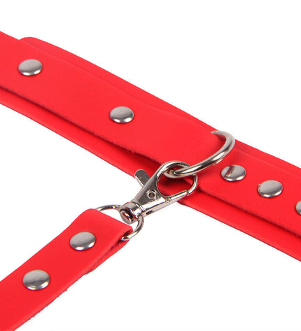 SUBBLIME - 953706 MENOTTES AVEC CEINTURE DE BONDAGE ROUGE TAILLE UNIQUE by SUBBLIME FETISH