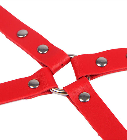 SUBBLIME - 953706 MENOTTES AVEC CEINTURE DE BONDAGE ROUGE TAILLE UNIQUE by SUBBLIME FETISH