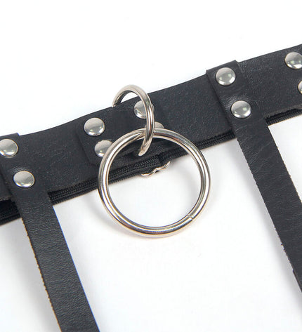 SUBBLIME - 953744 JARRETELLE PUNK EN CUIR AJUSTABLE NOIR TAILLE UNIQUE by SUBBLIME FETISH
