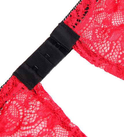 SUBBLIME - 953898 CHEMISIER DE NUIT EN SOIE ET DENTELLE + CULOTTE ROUGE S/M by SUBBLIME SETS