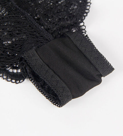 SUBBLIME - 953911 CHEMISIER DE NUIT EN SOIE ET DENTELLE + CULOTTE NOIRE S/M by SUBBLIME SETS