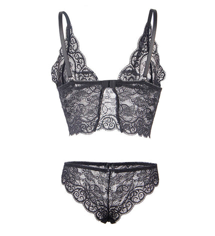 SUBBLIME - 953928 CHEMISIER DE NUIT EN SOIE ET DENTELLE + CULOTTE NOIRE L/XL by SUBBLIME SETS