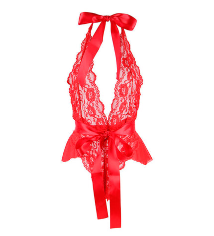 SUBBLIME - 953973 BODY SEXY A VOLANTS + CEINTURE ROUGE S/M by SUBBLIME BODIES