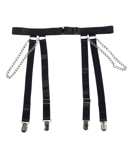 SUBBLIME - 954260 BODY AVEC CHAÎNES + PORTE-JARRETELLES NOIR S/M by SUBBLIME BODIES