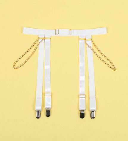 SUBBLIME - 954291 BODY AVEC CHAÎNES + PORTE-JARRETELLES BLANC L/XL by SUBBLIME BODIES