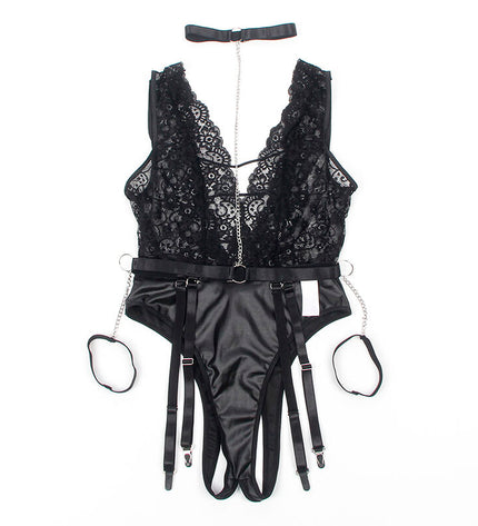 SUBBLIME - 954383 BODY SEXY AVEC PORTE-JARRETELLES NOIR S/M by SUBBLIME BODYSTOCKINGS