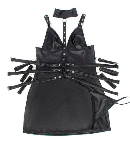 SUBBLIME - 954413 BODY BONDAGE EN CUIR NOIR L/XL by SUBBLIME DRESSES