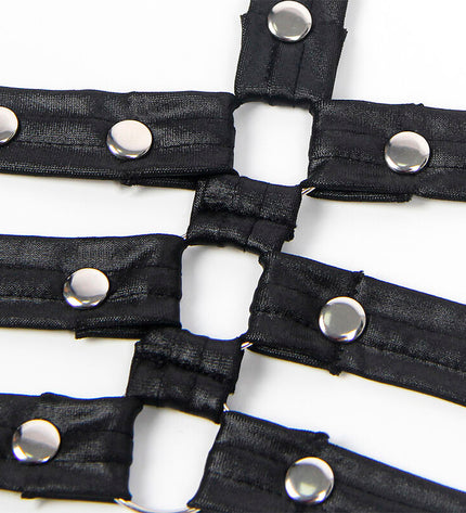 SUBBLIME - 954413 BODY BONDAGE EN CUIR NOIR L/XL by SUBBLIME DRESSES