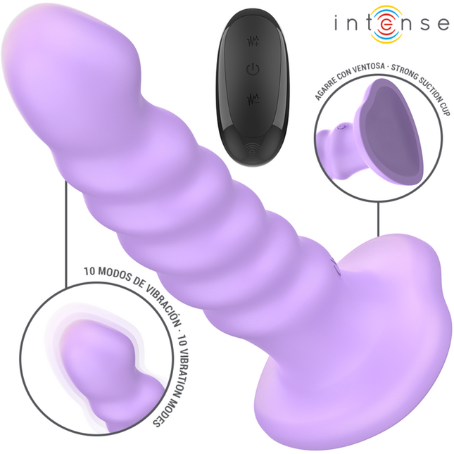 INTENSE - BRENDA VIBRATEUR TAILLE M DESIGN SPIRALE 10 VIBRATIONS VIOLET TÉLÉCOMMANDE by INTENSE REMOTE CONTROL