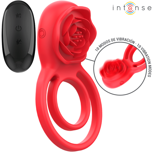 INTENSE - GAIL STIMULATEUR ROSE 10 VIBRATIONS ROUGE TELECOMMANDE by INTENSE REMOTE CONTROL