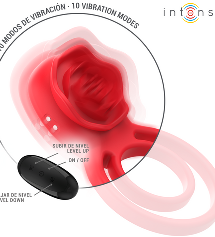 INTENSE - GAIL STIMULATEUR ROSE 10 VIBRATIONS ROUGE TELECOMMANDE by INTENSE REMOTE CONTROL