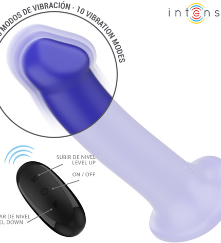 INTENSE - VICTORIA VIBRATEUR AVEC VENTOUSE 10 VIBRATIONS BLEU FONCÉ TÉLÉCOMMANDE by INTENSE REMOTE CONTROL
