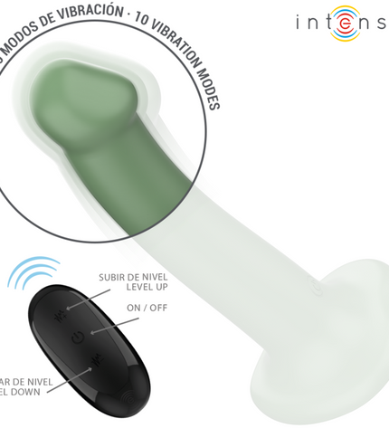 INTENSE - BECCA VIBRATEUR AVEC VENTOUSE 10 VIBRATIONS TÉLÉCOMMANDE VERTE by INTENSE REMOTE CONTROL
