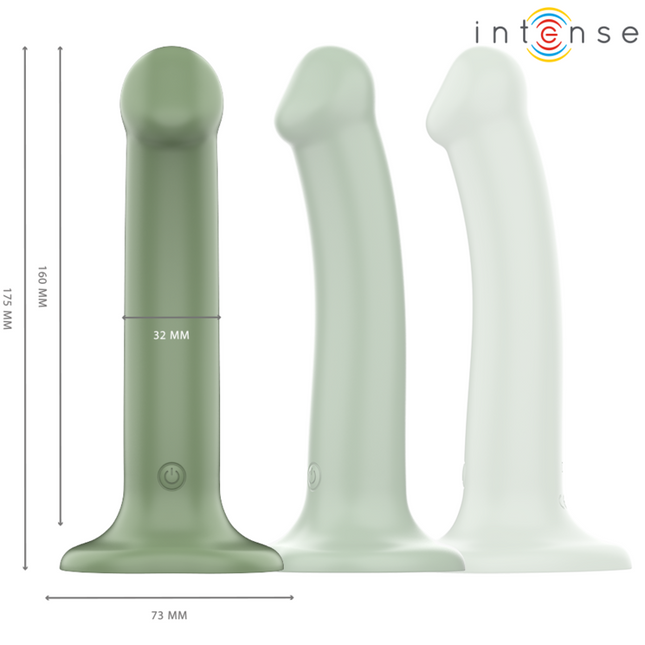 INTENSE - BECCA VIBRATEUR AVEC VENTOUSE 10 VIBRATIONS TÉLÉCOMMANDE VERTE by INTENSE REMOTE CONTROL