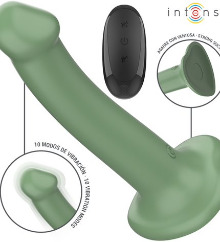 INTENSE - BECCA VIBRATEUR AVEC VENTOUSE 10 VIBRATIONS TÉLÉCOMMANDE VERTE by INTENSE REMOTE CONTROL