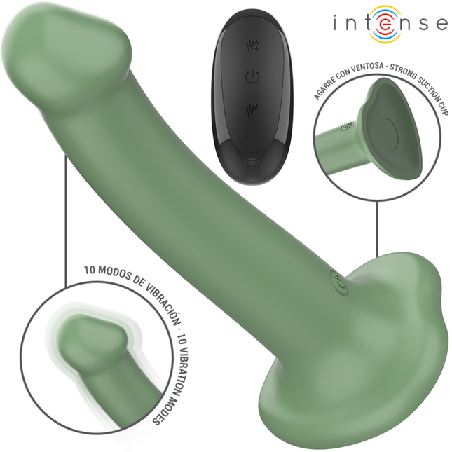 INTENSE - BECCA VIBRATEUR AVEC VENTOUSE 10 VIBRATIONS TÉLÉCOMMANDE VERTE by INTENSE REMOTE CONTROL