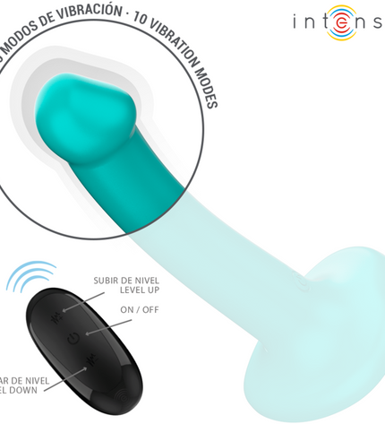 INTENSE - KATIE VIBRATEUR AVEC VENTOUSE 10 VIBRATIONS TÉLÉCOMMANDE BLEUE by INTENSE REMOTE CONTROL