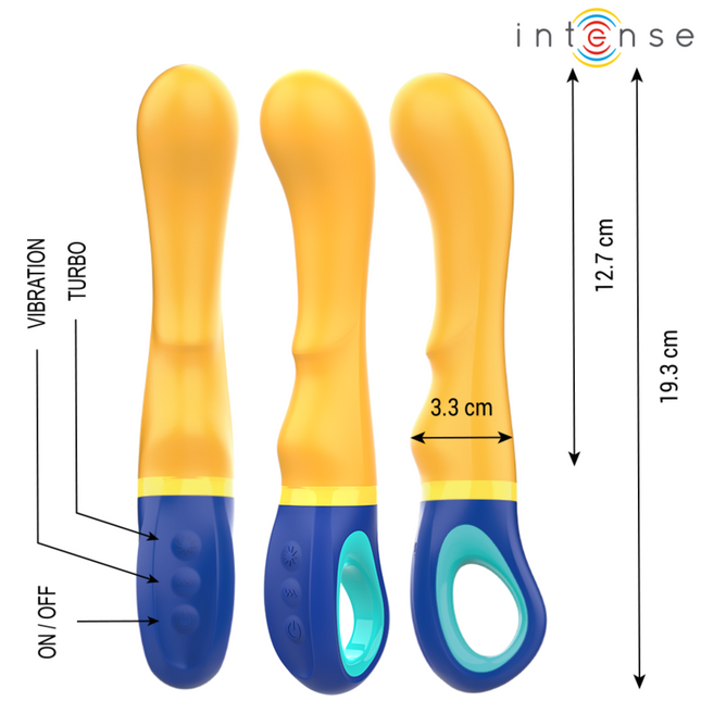 INTENSE - VIBRATEUR POINT G JAUNE SHAGGY by INTENSE HIGH TECH