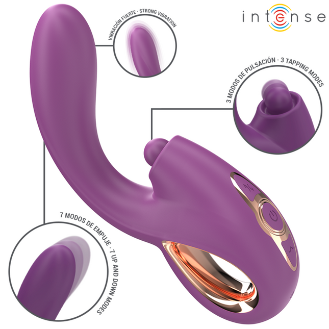 INTENSE - LALI VIBRATEUR MULTIFONCTION POINT G TAPPING & THRUST & VIBRATION VIOLET by INTENSE HIGH TECH
