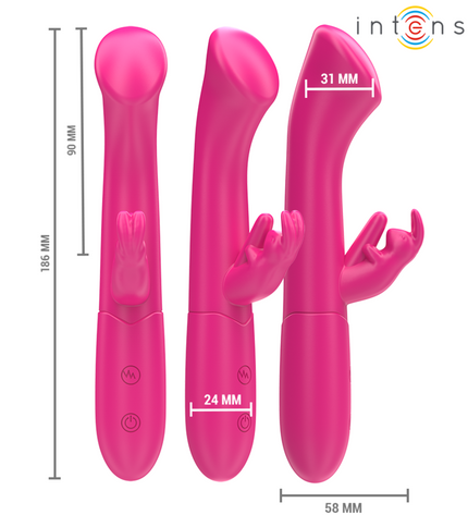 INTENSE - JULIETA VIBRATEUR RABBIT 18,6 CM 10 VIBRATIONS ROSE by INTENSE HIGH TECH