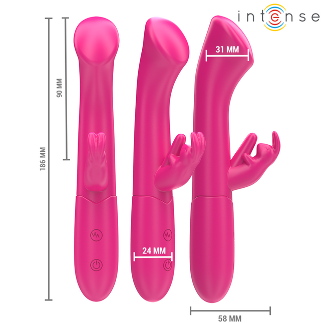 INTENSE - JULIETA VIBRATEUR RABBIT 18,6 CM 10 VIBRATIONS ROSE by INTENSE HIGH TECH