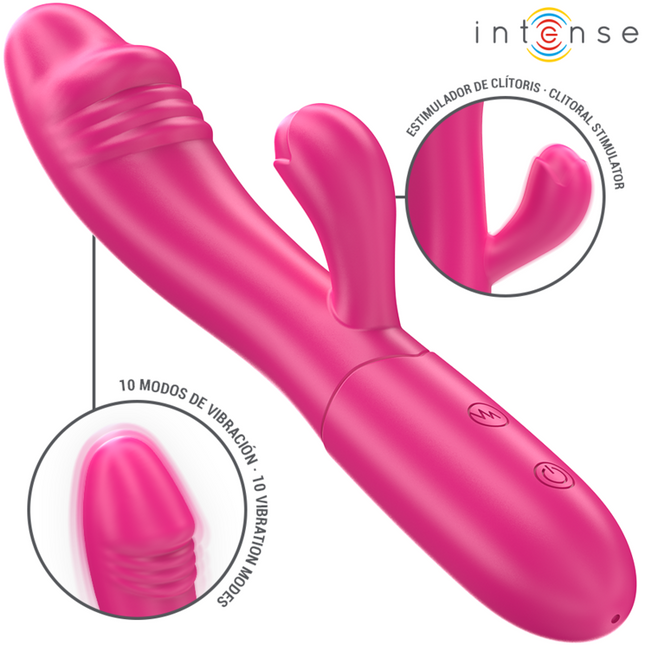 INTENSE - IVY VIBRATEUR FLEXIBLE 10 VIBRATIONS AVEC LANGUE STIMULANTE ROSE by INTENSE HIGH TECH