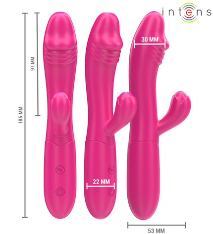 INTENSE - IVY VIBRATEUR FLEXIBLE 10 VIBRATIONS AVEC LANGUE STIMULANTE ROSE by INTENSE HIGH TECH