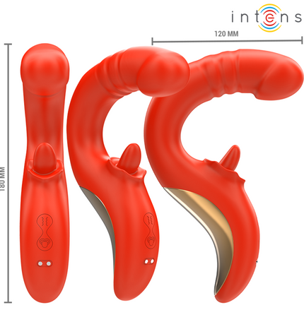 INTENSE - VIBRATEUR ET STIMULATEUR PAULINA EN FORME DE U ROUGE by INTENSE HIGH TECH