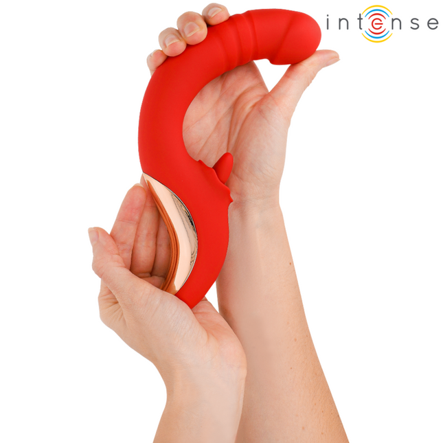 INTENSE - VIBRATEUR ET STIMULATEUR PAULINA EN FORME DE U ROUGE by INTENSE HIGH TECH