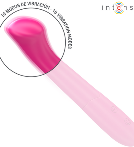 INTENSE - PATY VIBRATEUR 19 CM FLEXIBLE 10 VIBRATIONS MODÈLE 2 ROSE by INTENSE HIGH TECH