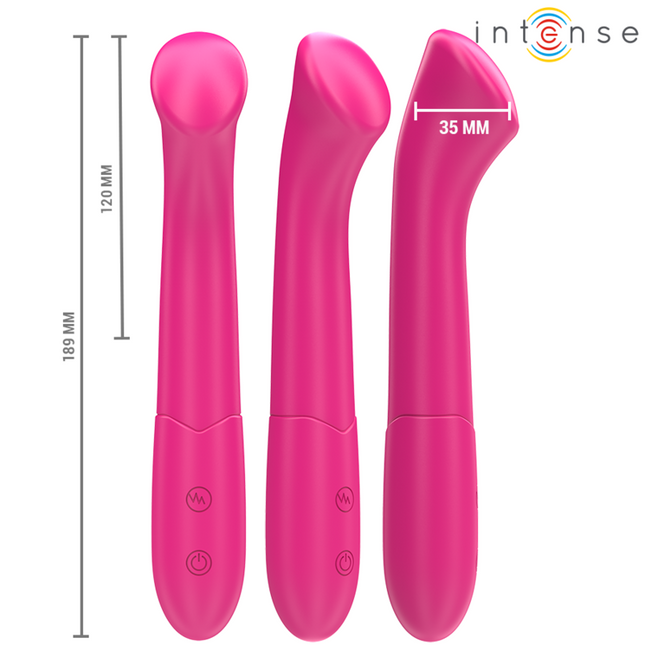 INTENSE - PATY VIBRATEUR 19 CM FLEXIBLE 10 VIBRATIONS MODÈLE 2 ROSE by INTENSE HIGH TECH