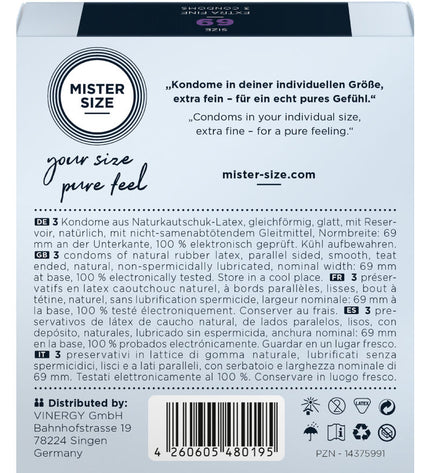MISTER SIZE - PRÉSERVATIFS TAILLE XXXL 69 MM (3 UNITÉS) by MISTER SIZE