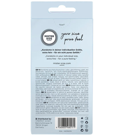 MISTER SIZE - PRÉSERVATIFS TAILLE XXL 64 MM (10 UNITÉS) by MISTER SIZE