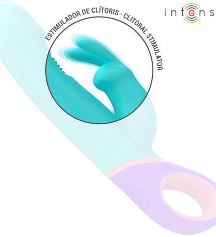 INTENSE - MONICA VIBRATEUR RABBIT AVEC STIMULATEUR DE POINT G ROTATIF BLEU by INTENSE HIGH TECH