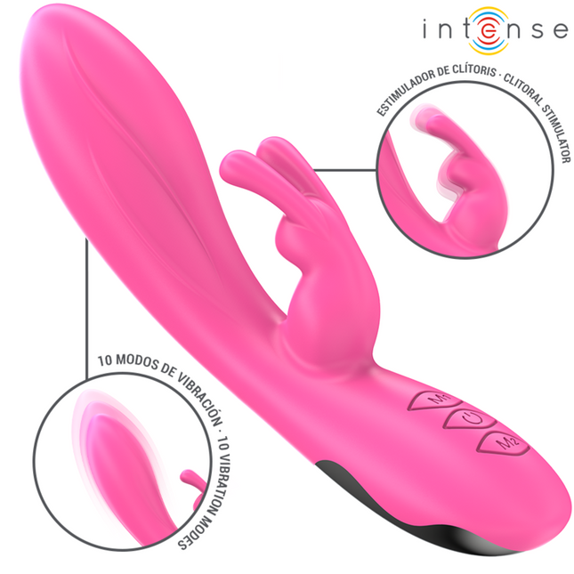 INTENSE - RANDALL VIBRATEUR RABBIT 10 VIBRATIONS ROSE by INTENSE HIGH TECH