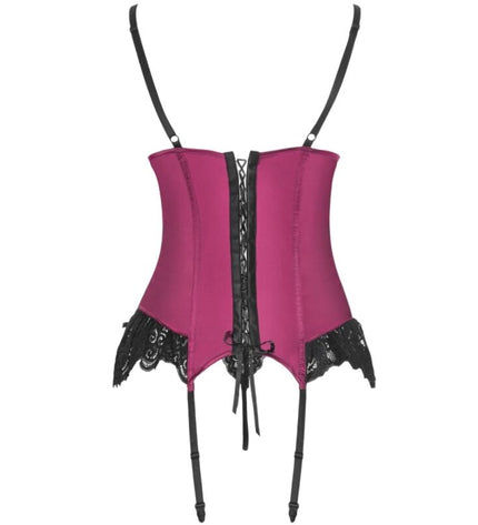LIVCO CORSETTI FASHION - AGRAFENA CF 90436 CORSET + STRING BORDEAUX S/M by LIVCO CORSETTI SETS