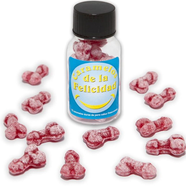 DIABLO PICANTE - POT DE 12 BONBONS HAPPY PENIS AUX FRAISE/CERISE by DIABLO PICANTE
