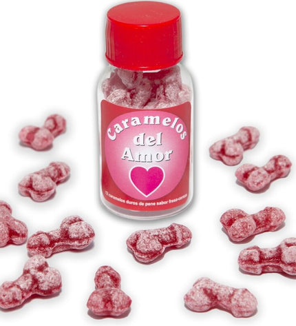DIABLO PICANTE - 12 BONBONS DAMOUR EN FORME DE PÉNIS FRAISE/CERISE by DIABLO PICANTE