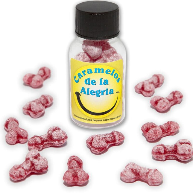 DIABLO PICANTE - 12 BONBONS JOIE EN FORME DE PÉNIS FRAISE/CERISE by DIABLO PICANTE