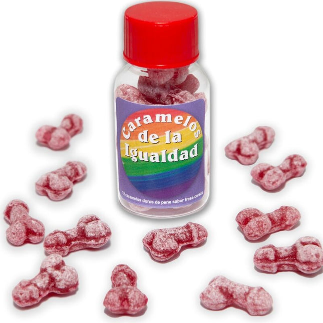 DIABLO PICANTE - 12 BONBONS ÉGALITÉ DE FORME DE PÉNIS FRAISE/CERISE by DIABLO PICANTE