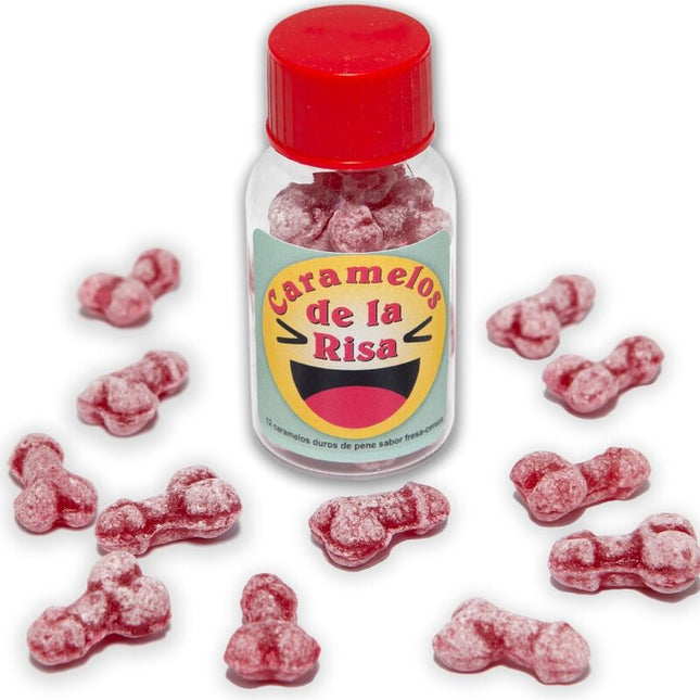 DIABLO PICANTE - 12 BONBONS RIRE EN FORME DE PÉNIS FRAISE/CERISE by DIABLO PICANTE