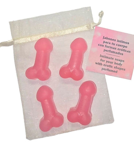 DIABLO PICANTE - 4 MINI SAVONS PARFUMÉS EN FORME DE PÉNIS ROSE by DIABLO PICANTE
