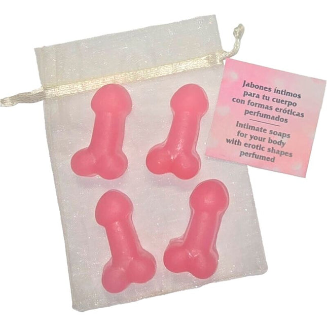 DIABLO PICANTE - 4 MINI SAVONS PARFUMÉS EN FORME DE PÉNIS ROSE by DIABLO PICANTE