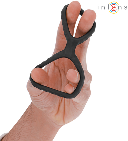 INTENSE - DEWEY ANNEAU PÉNIS DOUBLE SILICONE NOIR MODÈLE 2 by INTENSE FOR HIM
