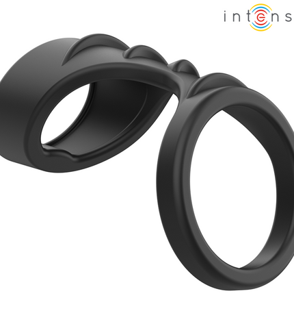 INTENSE - THEO ANNEAU PÉNIS DOUBLE SILICONE NOIR MODÈLE 3 by INTENSE FOR HIM