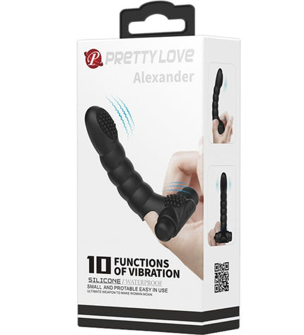 PRETTY LOVE - VIBRATEUR DOIGT ALEXANDER 10 VIBRATIONS NOIR by PRETTY LOVE