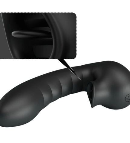 PRETTY LOVE - HOBGOBLIN BOÎTE À DOIGTS VIBRANTS 12 VIBRATIONS + STIMULATEUR DE CLITORIS NOIR by PRETTY LOVE