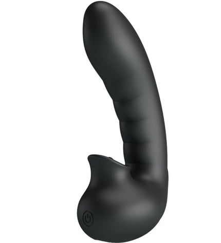 PRETTY LOVE - HOBGOBLIN BOÎTE À DOIGTS VIBRANTS 12 VIBRATIONS + STIMULATEUR DE CLITORIS NOIR by PRETTY LOVE