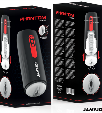 JAMYJOB - MASTURBATEUR VAGIN AUTOMATIQUE PHANTOM 5 MODES D'ASPIRATION ET DE POUSSE by JAMYJOB