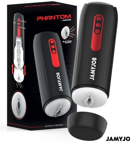JAMYJOB - MASTURBATEUR VAGIN AUTOMATIQUE PHANTOM 5 MODES D'ASPIRATION ET DE POUSSE by JAMYJOB